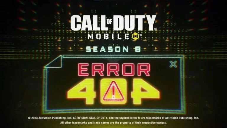 COD Mobile Season 8 Error 404
